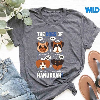 FunnyHanukkahDogPunDogLoversHanukkahChanukahJewishtshirt