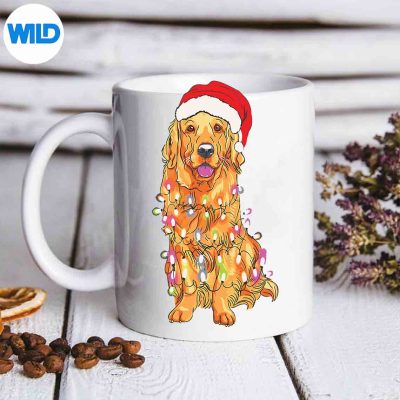 ChristmasPajamaGoldenRetrieverTreeXmasDogDadMommug