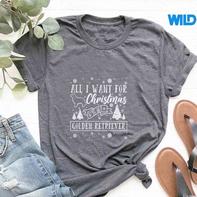 AllIWantchristmasIsMyGoldenRetrieverFunnyXmastshirt