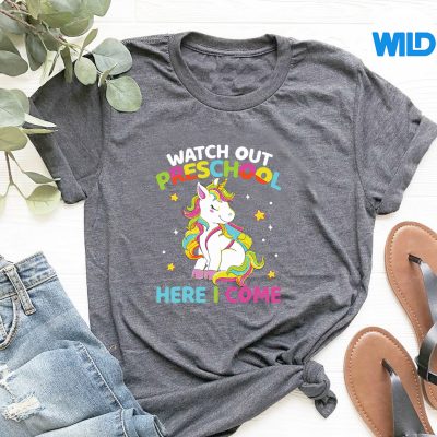 WatchOutPreschoolHereIComeUnicornBackToSchoolGirlstshirt