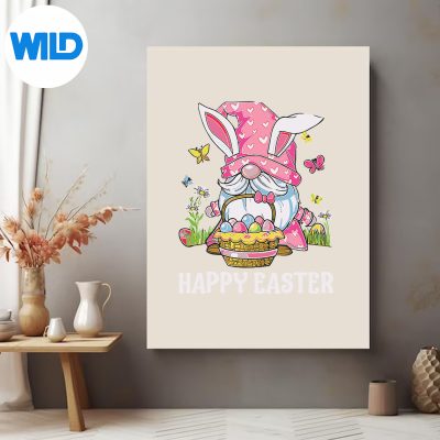 HappyEasterDayBunnyGnomeHugEasterposter