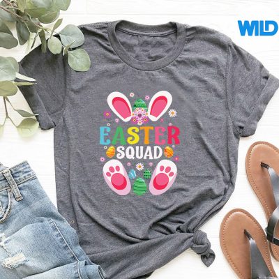 EasterSquadFamilyMatchingEasterDayBunnyEggHuntGrouptshirt