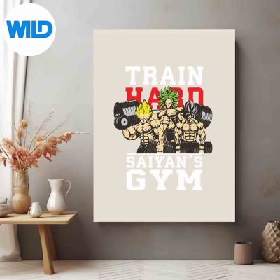 TrainHardSaiyansGymAnimeGymMotivationalEssentialposter