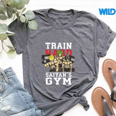 TrainHardSaiyansGymAnimeGymMotivationalEssentialtshirt