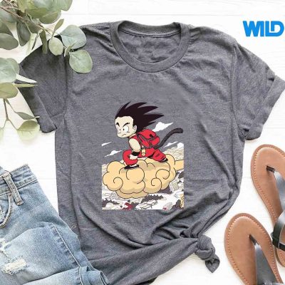 GokuInTheFlyingNimbusDragonBallEssentialtshirt