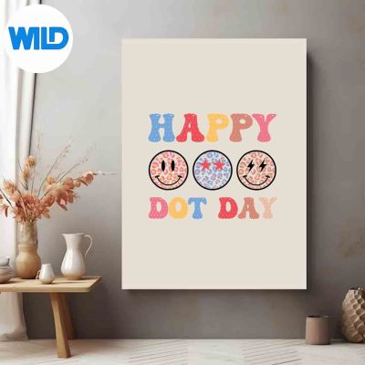 RetroHappyDotDayCuteHappyFacesForposter