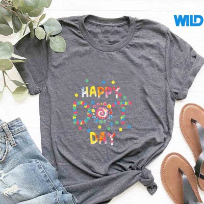 HappyDotDayInternationalDotDayColorfulDotRetrotshirt