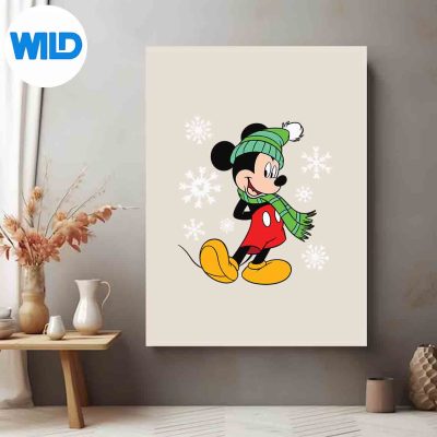 MouseHolidaySnowflakesPortraitChristmasposter