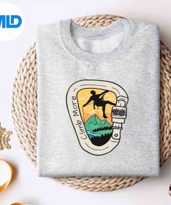 Climb More Retro Sunset Mountain Climber Rock Climbing Lover SVG PNG Digital Download