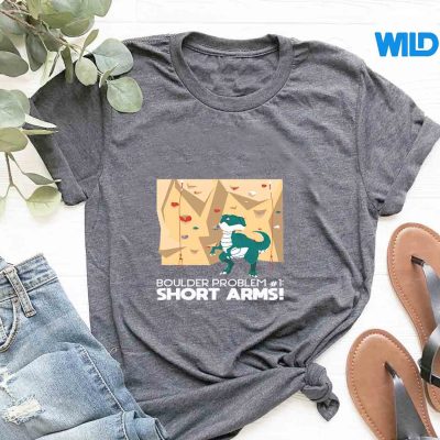 BoulderingTRexWallClimberRockClimbingMountaineertshirt