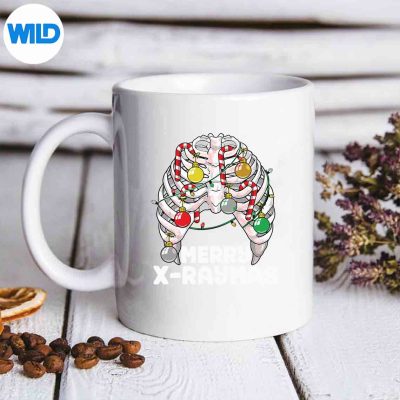 MerryXraymasCreepyChristmasRibcageSkeletonXmasmug