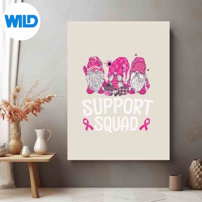 SupportSquadGnomesRibbonBreastCancerAwarenessWarriorposter