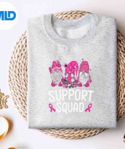 Support Squad Gnomes Ribbon Breast Cancer Awareness Warrior Vector Design