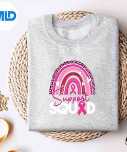 Support Squad Breast Cancer Awareness Survivor Pink Rainbow SVG PNG Download