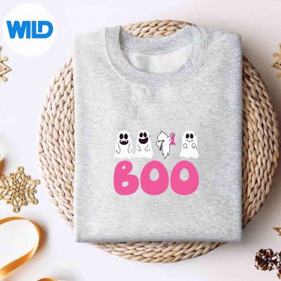 BreastCancerPinkRibbonWifeSurvivorHalloweenBoosweater