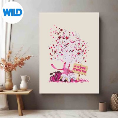 InOctoberWeWearPinkTreeGnomeBreastCancerAwarenessposter