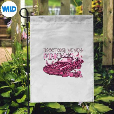 InOctoberWeWearPinkGhostsPumpkinsForBreastCancerflag