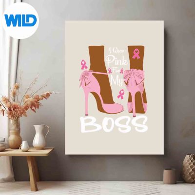 IWearPinkForMyBossRibbonMelaninBlackQueenHeelGirlposter