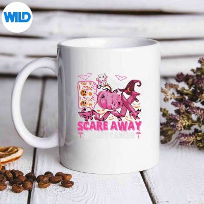 BooScareAwayBreastCancerPinkRibbonSpiderHalloweenmug