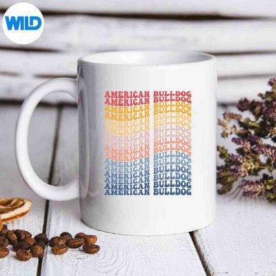 AmericanBulldogGroovyRetroVintagemug
