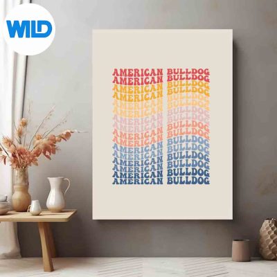 AmericanBulldogGroovyRetroVintageposter