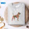 AmericanBulldogFlowerDogSilhouetteFloralsweater