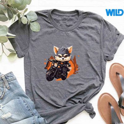 BikerAlaskanKleeKaiDogRidingMotorcycletshirt