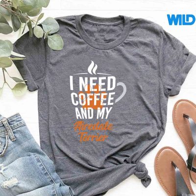 INeedCoffeeAndMyAiredaleTerrierDogLovertshirt