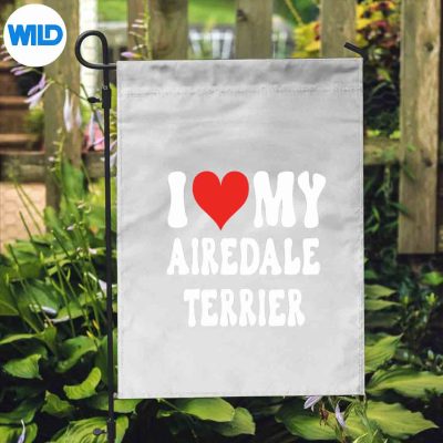 ILoveHeartMyAiredaleTerrierCuteDogMomDadflag