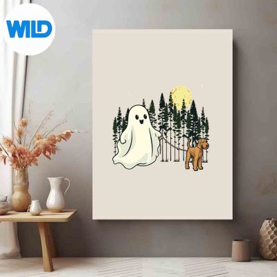 AiredaleTerrierWalkingGhostHalloweenposter