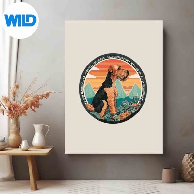 AiredaleTerrierDogArtDecoAestheticposter