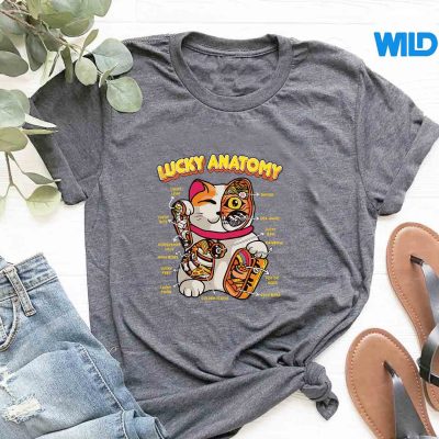LuckyAnatomyManekiNekoLuckyCatAnatomyKittyCattshirt