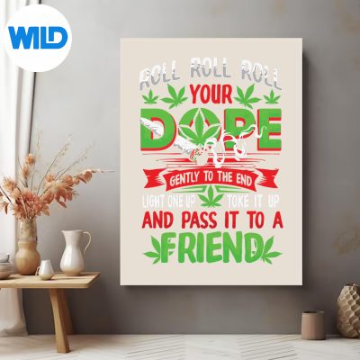 WeedPotLoverRollJointFriendSmokingMarijuanaposter