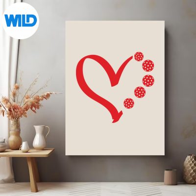 PickleballValentineDayHeartPickleballposter