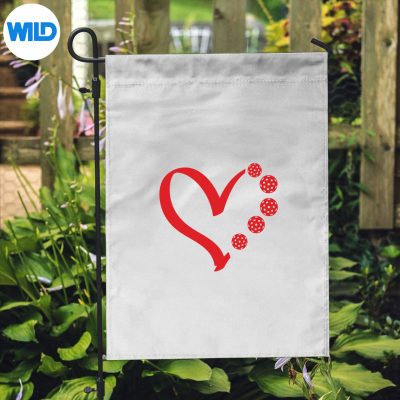 PickleballValentineDayHeartPickleballflag