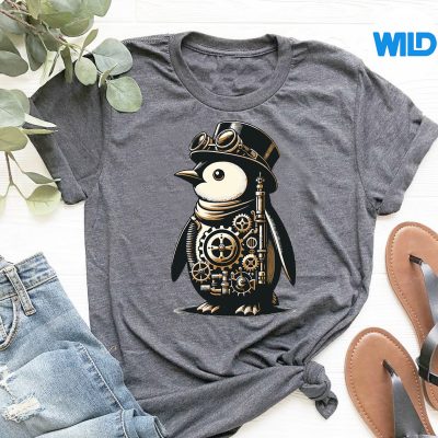 CoolSteampunkAestheticPenguinLoverVintagePenguintshirt