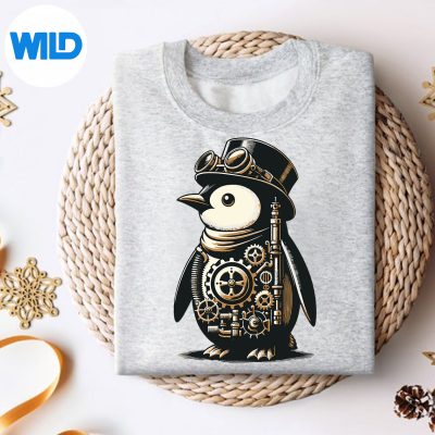 CoolSteampunkAestheticPenguinLoverVintagePenguinsweater