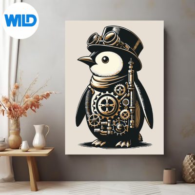 CoolSteampunkAestheticPenguinLoverVintagePenguinposter