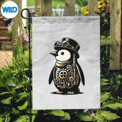 CoolSteampunkAestheticPenguinLoverVintagePenguinflag