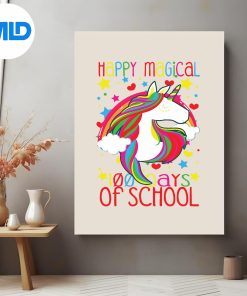 Unicorn Rainbow 100th Days Happy Magical 100 Days Of School Digital Download