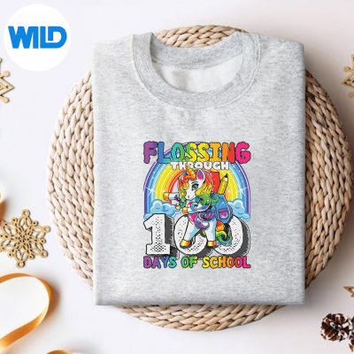 FlossingThrough100DaysOfSchoolFlossingUnicornsweater