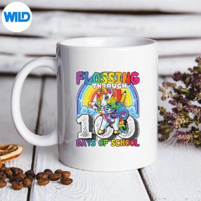 FlossingThrough100DaysOfSchoolFlossingUnicornmug