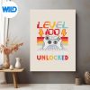 100DaysVideoGamer100DaysOfSchoolUnlockedVintageposter