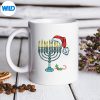 MenorahSantaHatChanukahHanukkahJewishChristmasPajamamug