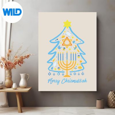 HappyChristmukkahJewishChristmasHanukkahChanukahposter