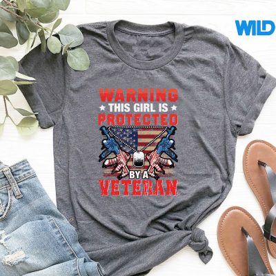 WarningThisGirlByAVeteranpatrioticUsVeteransDaytshirt