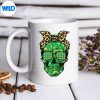 SugarSkullShamrockWithLeopardTurbanStPatricksDayHappyFunnymug