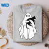 GhostHoldingABlackCatLazyHalloweenLoversweater