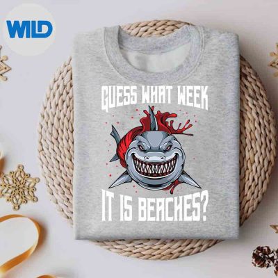 SharkJokeGuessWhatWeekItIsSarcasticPartyBeachsweater