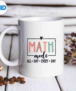 Math Teacher Mode All Day Vintage Mathematic Appreciation Silhouette SVG PNG Cut File